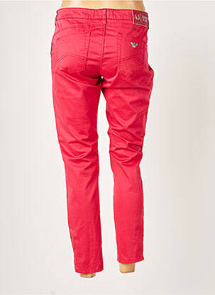 Pantalon 7/8 stretch taille basse rouge ARMANI femme