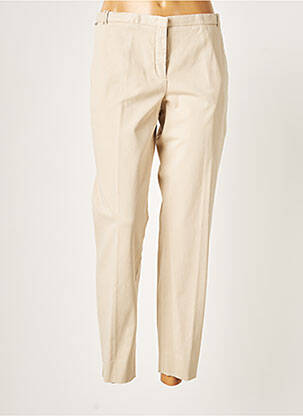Pantalon 7/8 tissage popeline taille basse beige FABIANA FILIPPI femme