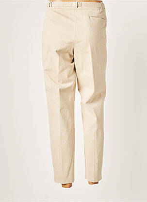 Pantalon 7/8 tissage popeline taille basse beige FABIANA FILIPPI femme