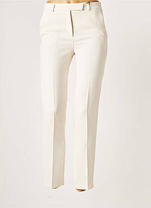 Pantalon 7/8 taille haute taille haute beige EMMA & ROCK femme