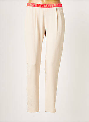 Pantalon 7/8 taille élastique taille normale beige HARTFORD femme