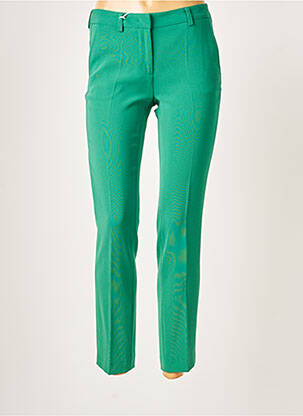 Pantalon 7/8 coupe cigarette taille normale vert ALBERTO BIANI femme