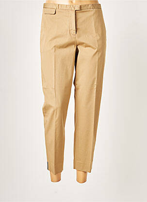 Pantalon 7/8 tissage popeline taille normale marron FABIANA FILIPPI femme