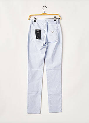 Pantalon slim tissage popeline taille normale bleu EMPORIO ARMANI femme