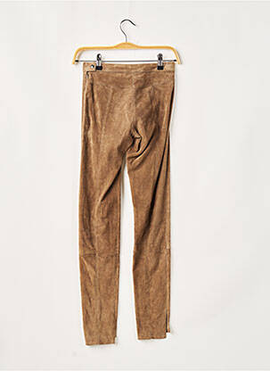 Pantalon 7/8 taille haute taille haute marron ANNE DELAIGLE femme