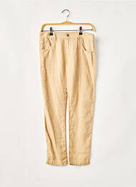 Pantalon 7/8 fermeture zippée sous rabat boutonné taille basse beige EMPORIO ARMANI femme