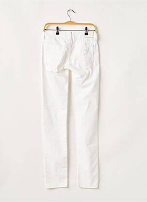 Pantalon slim tissage popeline taille normale blanc ARMANI femme