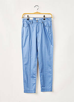 Pantalon 7/8 fermeture zippée sous rabat boutonné taille normale bleu CERRUTI 1881 femme