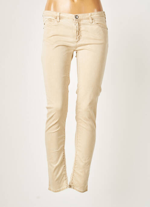 Jeans coupe slim slim taille basse beige EMPORIO ARMANI femme