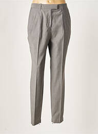 Pantalon chino fermeture zippée sous rabat avec crochet taille normale gris BARBARA BUI femme