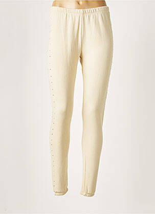 Pantalon slim taille élastique taille normale beige WILDFOX femme