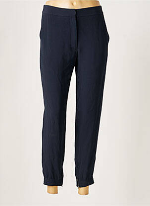 Pantalon 7/8 fermeture zippée sous rabat avec crochet taille normale bleu VANESSA BRUNO femme