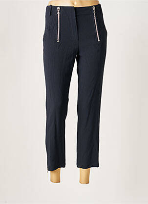 Pantalon 7/8 fermeture zippée sous rabat avec crochet taille normale bleu VANESSA BRUNO femme