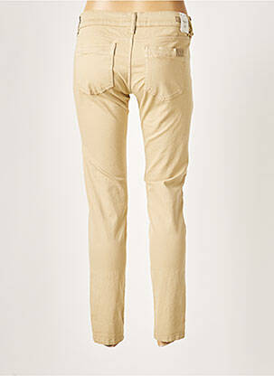 Pantalon slim broderie rivets taille normale beige FIVE femme