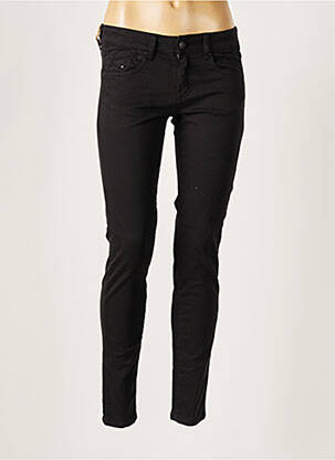 Pantalon slim broderie rivets taille normale noir FIVE femme
