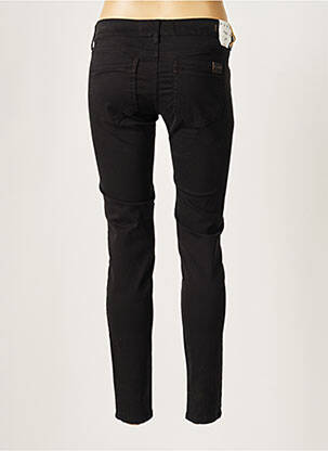Pantalon slim broderie rivets taille normale noir FIVE femme
