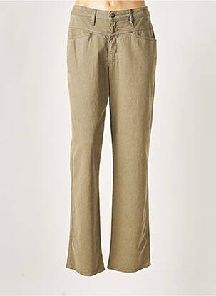 Pantalon droit stretch taille normale vert CLOSED femme