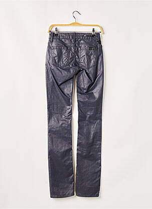 Pantalon slim tissage enduit taille normale bleu CORLEONE femme