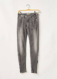 Jeans coupe slim broderie rivets taille normale gris CLOSED femme