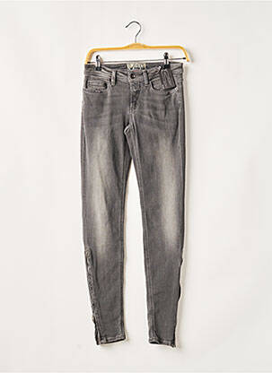 Jeans coupe slim broderie rivets taille normale gris CLOSED femme