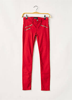 Pantalon slim taille basse taille basse rouge BLACK ORCHID femme