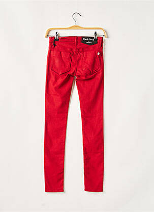 Pantalon slim taille basse taille basse rouge BLACK ORCHID femme