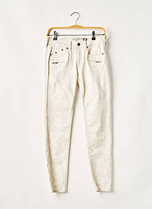 Pantalon slim stretch taille normale beige CORLEONE femme