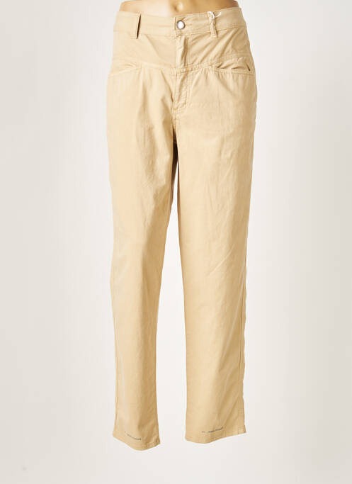 Pantalon droit stretch taille normale beige CLOSED femme