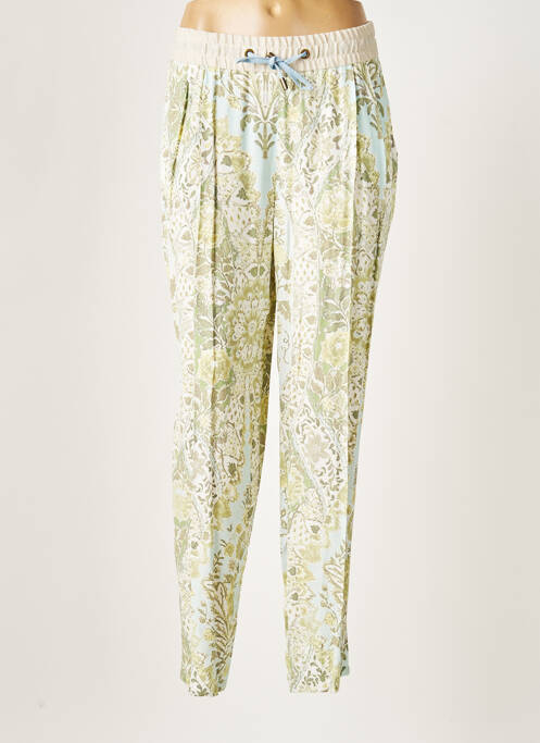 Pantalon droit tissage crêpe taille normale vert SCHNEIDERS femme
