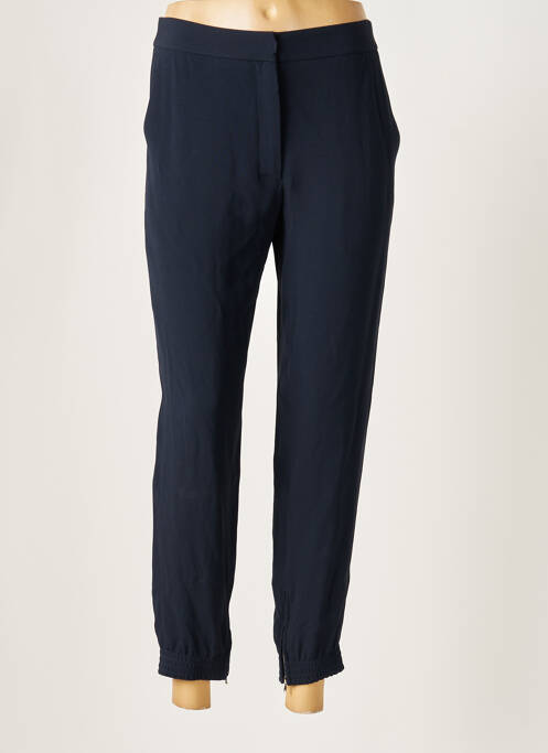 Pantalon 7/8 fermeture zippée sous rabat avec crochet taille normale bleu VANESSA BRUNO femme
