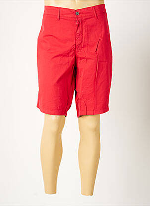 Bermuda coupe droite taille normale rouge SERGE BLANCO homme