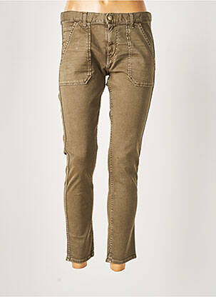 Pantalon 7/8 stretch taille normale vert ACQUAVERDE femme