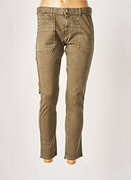 Pantalon 7/8 stretch taille normale vert ACQUAVERDE femme