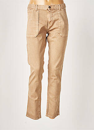 Pantalon 7/8 stretch taille normale beige ACQUAVERDE femme