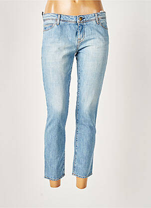 Pantalon 7/8 stretch taille basse bleu ACQUAVERDE femme