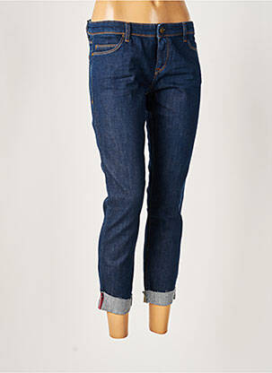 Pantalon 7/8 stretch taille basse bleu ACQUAVERDE femme