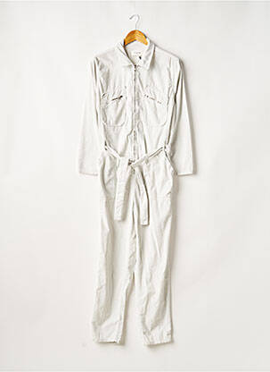 Combi-pantalon col chemisier manches longues gris ACQUAVERDE femme