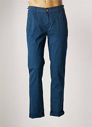 Pantalon chino stretch taille normale bleu SERGE BLANCO homme