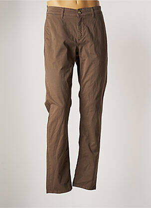 Pantalon chino stretch taille normale marron SERGE BLANCO homme