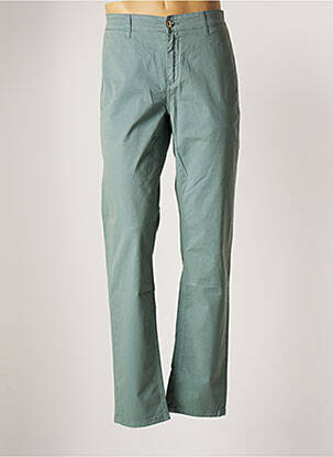 Pantalon chino tissage popeline taille normale vert SERGE BLANCO femme