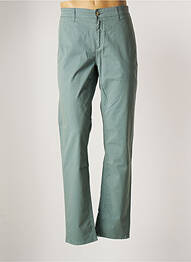 Pantalon chino tissage popeline taille normale vert SERGE BLANCO femme