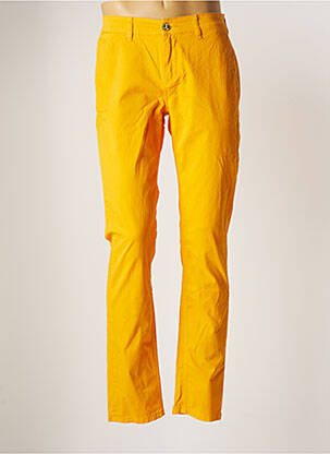 Pantalon chino tissage popeline taille normale jaune SERGE BLANCO femme