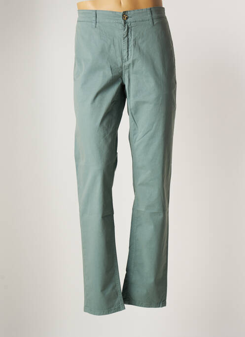 Pantalon chino tissage popeline taille normale vert SERGE BLANCO femme