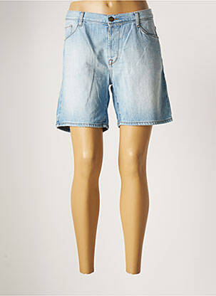 Short fermeture zippée sous rabat boutonné taille normale bleu ACQUAVERDE femme