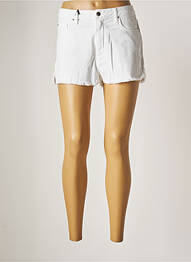 Short fermeture zippée sous rabat boutonné taille normale blanc ACQUAVERDE femme