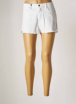 Short fermeture zippée sous rabat boutonné taille normale blanc ACQUAVERDE femme