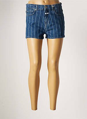 Short fermeture zippée sous rabat boutonné taille normale bleu CLOSED femme