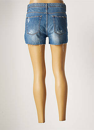 Short fermeture zippée sous rabat boutonné taille normale bleu ACQUAVERDE femme