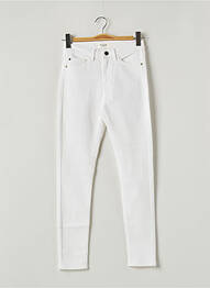 Jeans coupe slim broderie rivets taille normale blanc ACQUAVERDE femme