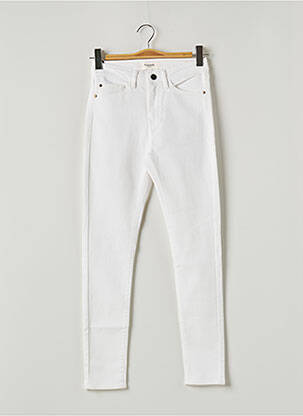 Jeans coupe slim broderie rivets taille normale blanc ACQUAVERDE femme